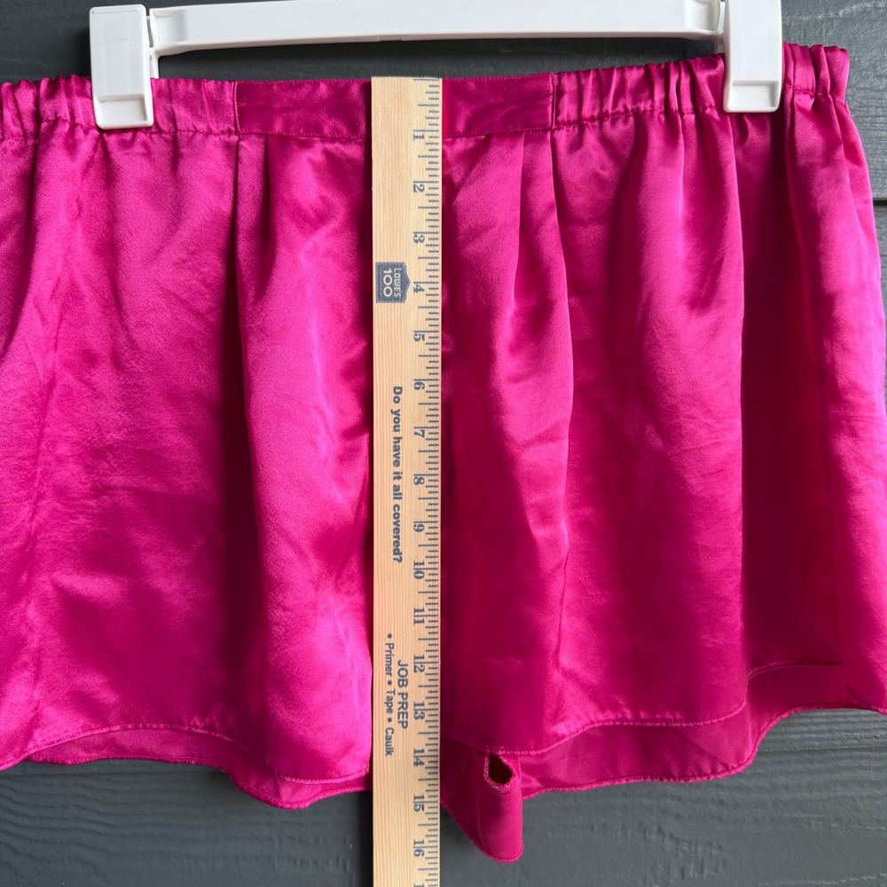 Vintage Victoria's Secret Floral Satin Pajama Set Hot Pink Medium - Picture 14 of 16